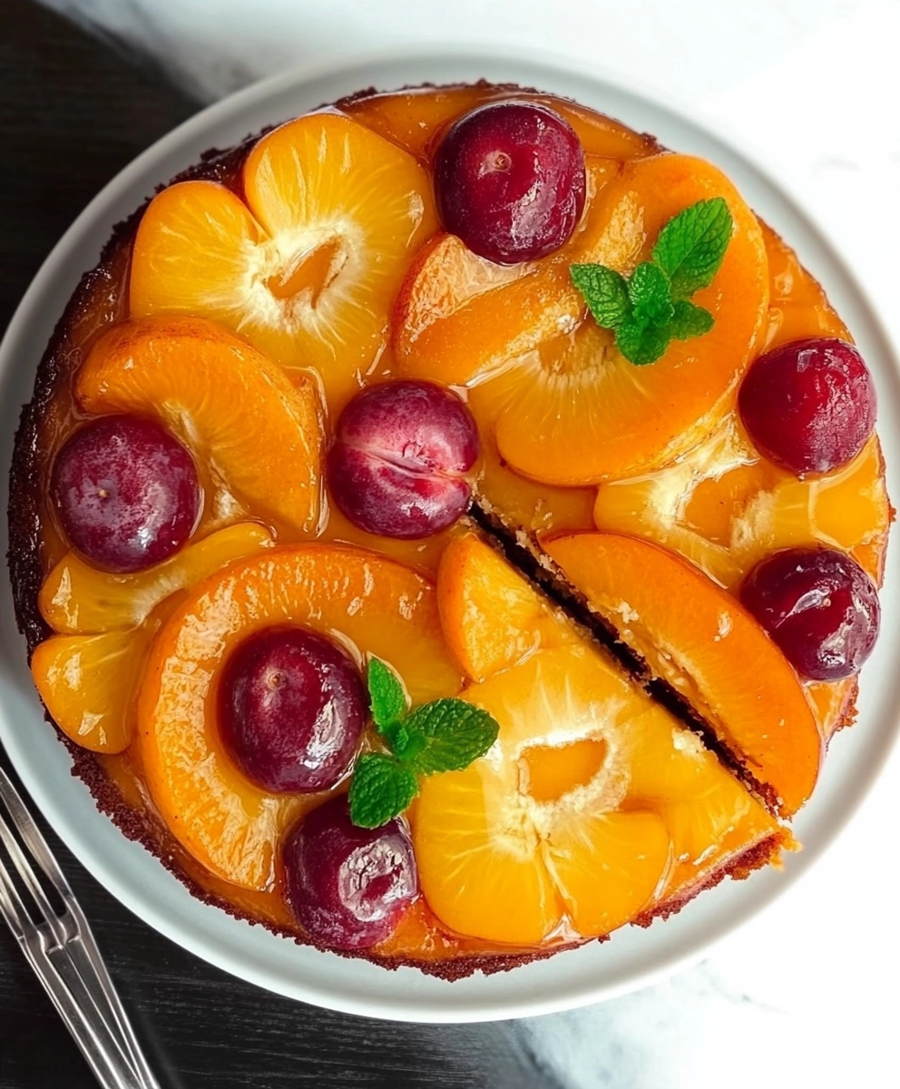 Upside-Down Cake with Stone Fruits - A Skandibaking Delight