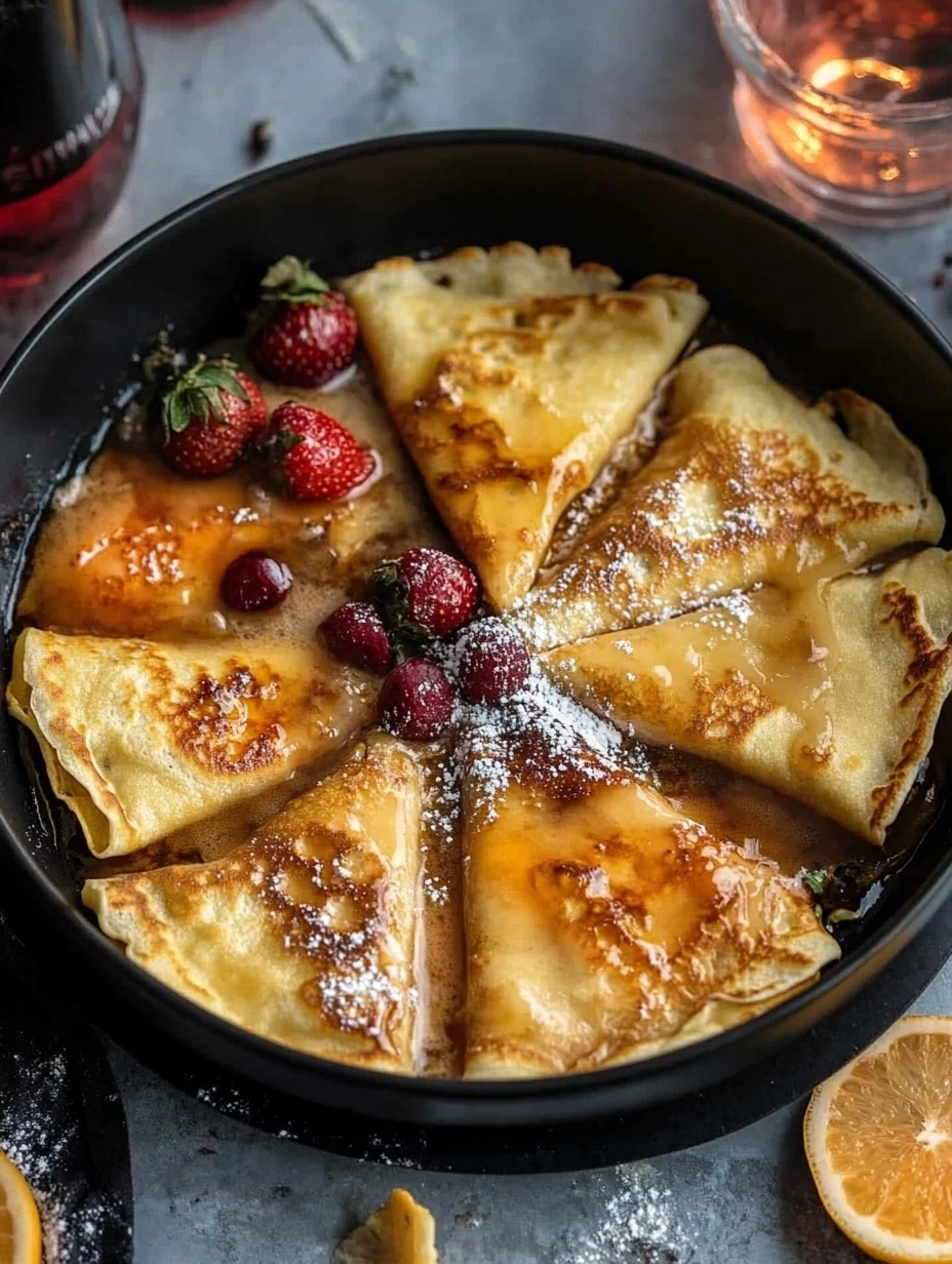 Crêpes Suzette Flambé with Grand Marnier