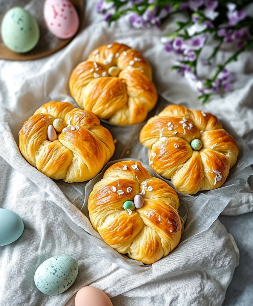 Braided Easter Nest Buns