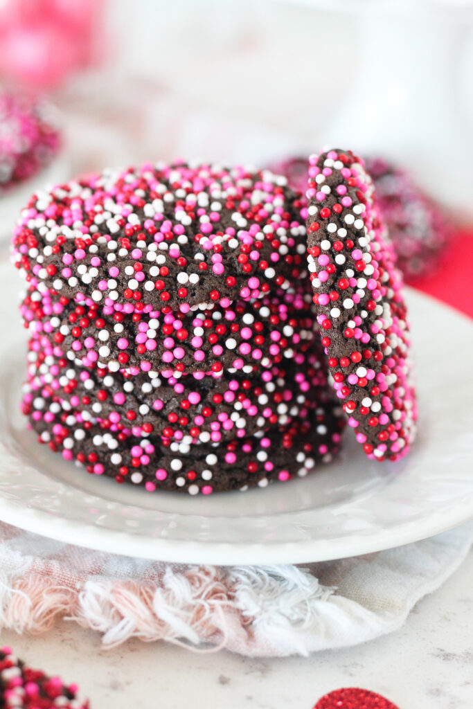 IMG 7116 - Chocolate Sprinkle Cookies for Valentine's Day