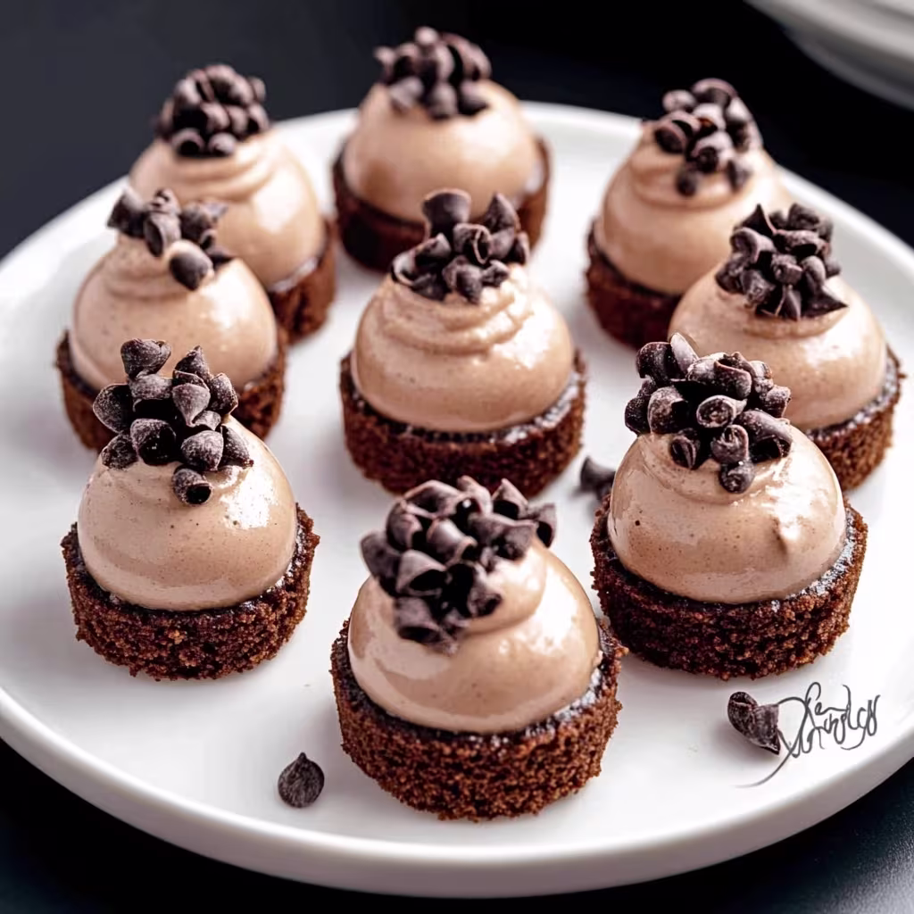 No-Bake Mini Chocolate Cheesecakes