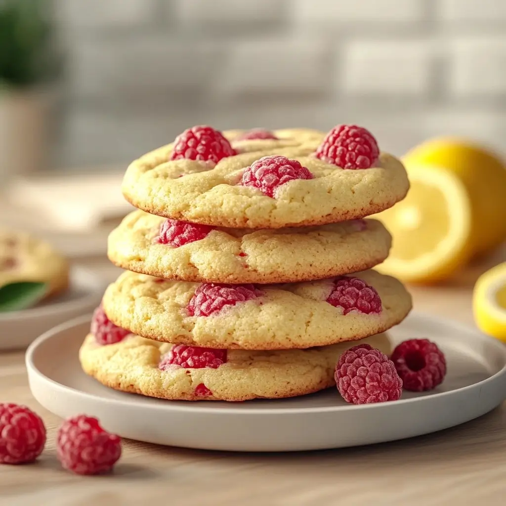 Lemon raspberry cookies